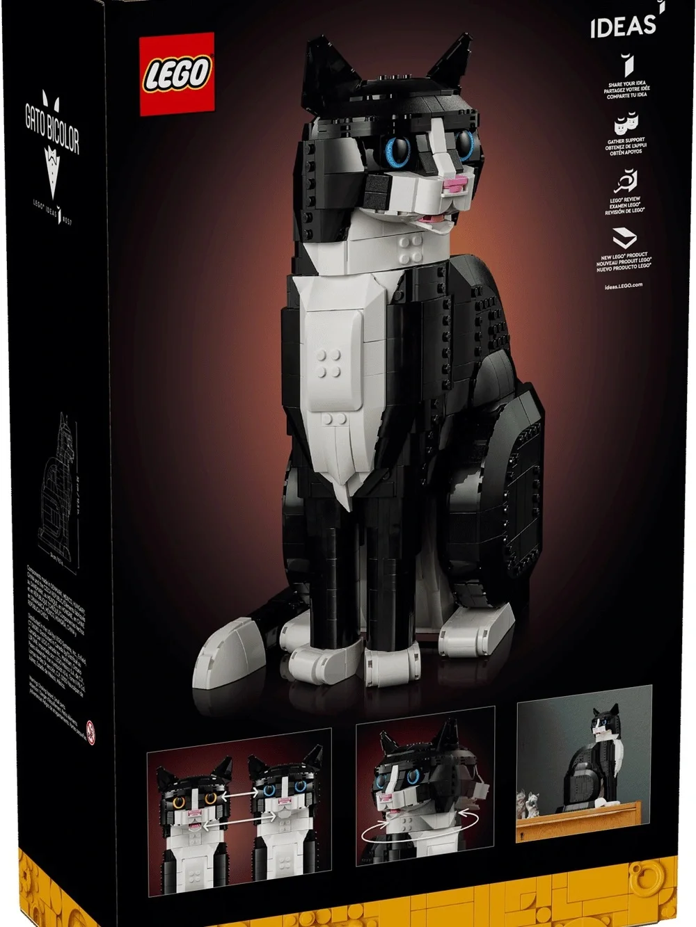 Lego Ideas Tuxedo Cat Model Kit NIB
